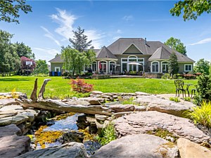 Beautiful outdoor rustic water feature in Mullica Hill